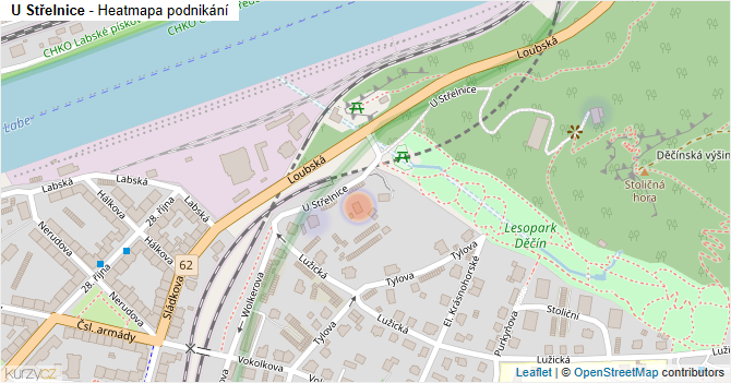 U Střelnice - mapa podnikání