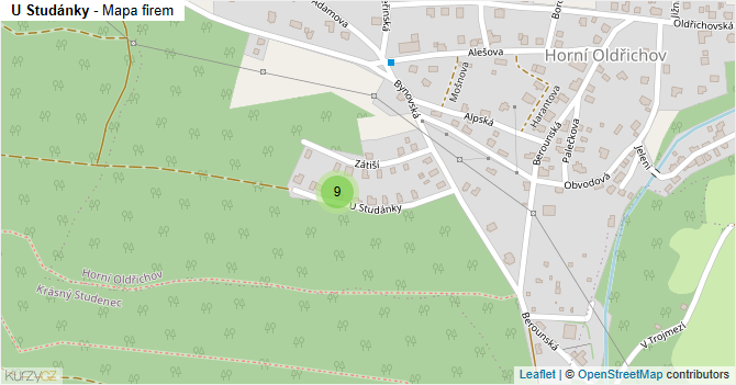 U Studánky - mapa firem