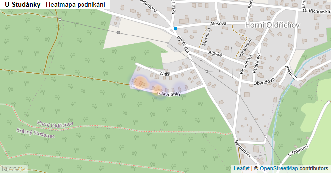 U Studánky - mapa podnikání