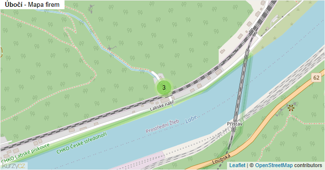 Úbočí - mapa firem