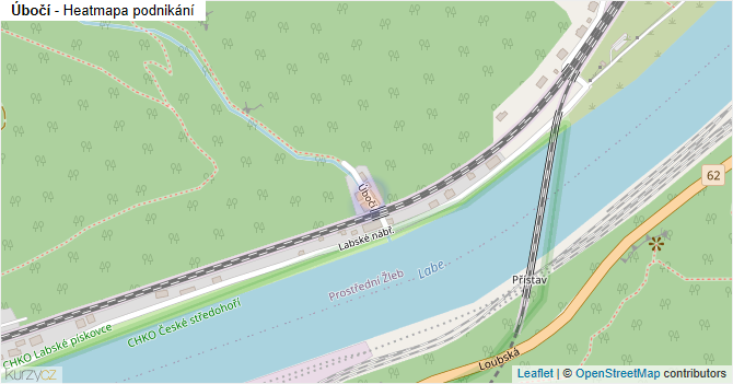 Úbočí - mapa podnikání