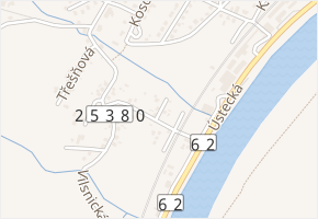 Útlá v obci Děčín - mapa ulice