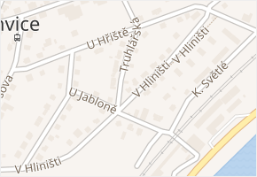 V Hliništi v obci Děčín - mapa ulice