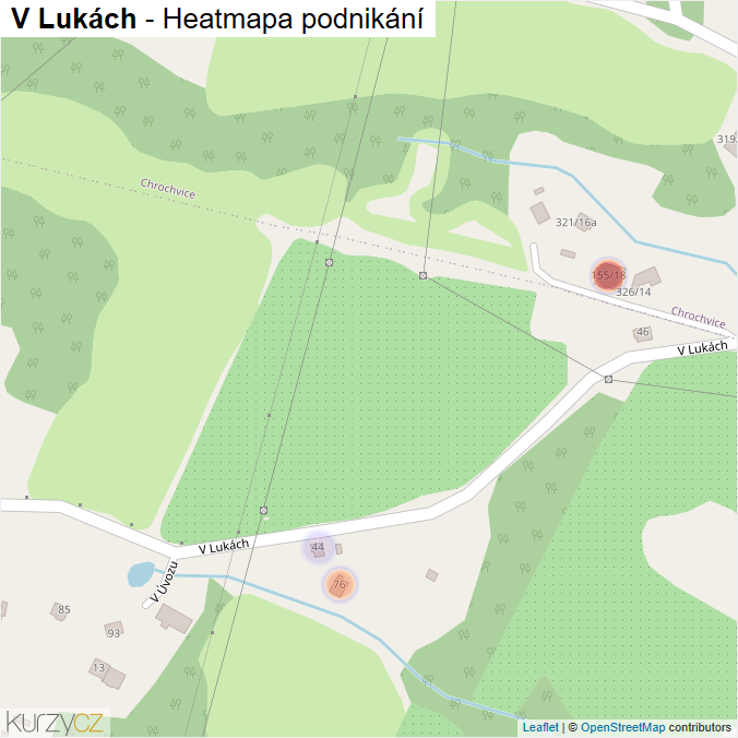 Mapa V Lukách - Firmy v ulici.