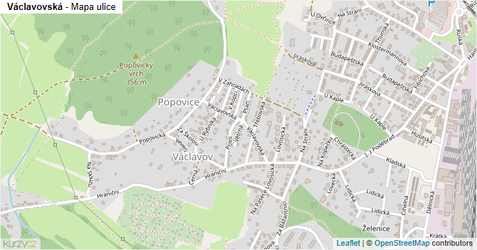 Václavovská - mapa ulice