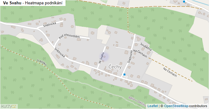 Ve Svahu - mapa podnikání