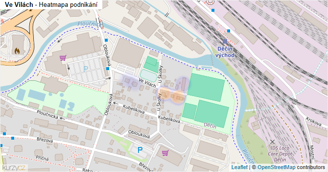 Ve Vilách - mapa podnikání