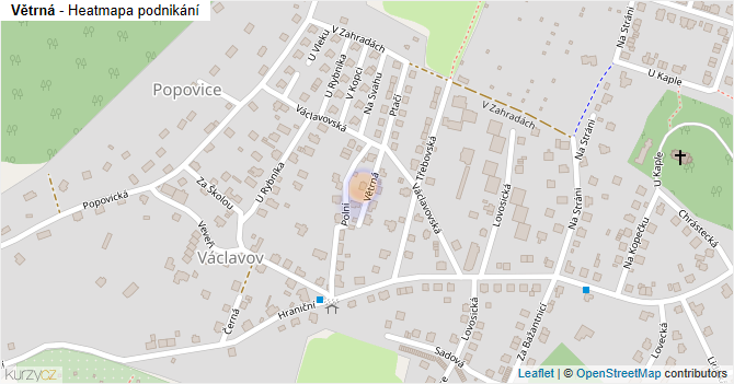 Větrná - mapa podnikání