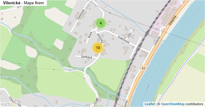 Vilsnická - mapa firem