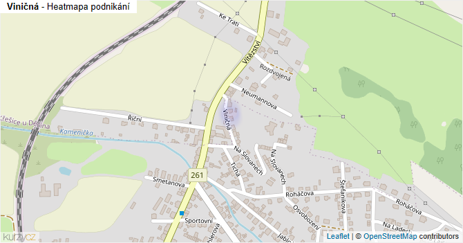 Viničná - mapa podnikání