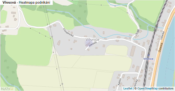 Vřesová - mapa podnikání