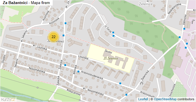 Za Bažantnicí - mapa firem