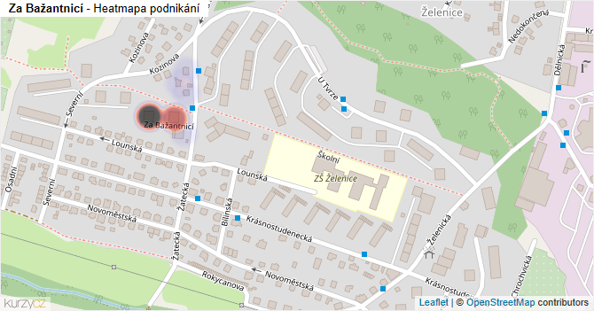 Za Bažantnicí - mapa podnikání