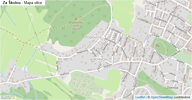 Za Školou - mapa ulice