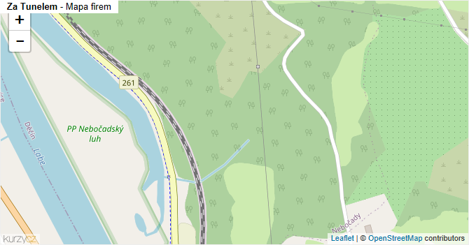 Za Tunelem - mapa firem