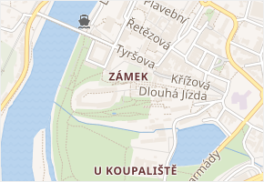 Zámek v obci Děčín - mapa ulice