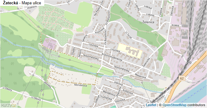 Žatecká - mapa ulice