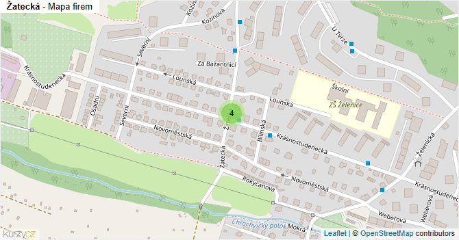 Žatecká - mapa firem