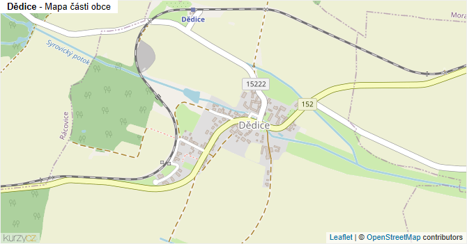 Dědice - mapa části obce