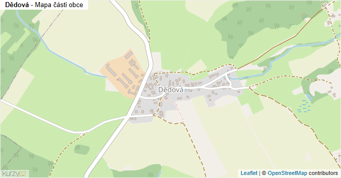 Dědová - mapa části obce