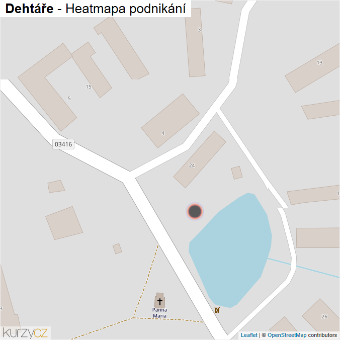 Mapa Dehtáře - Firmy v obci.