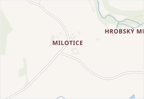 Milotice v obci Dehtáře - mapa části obce