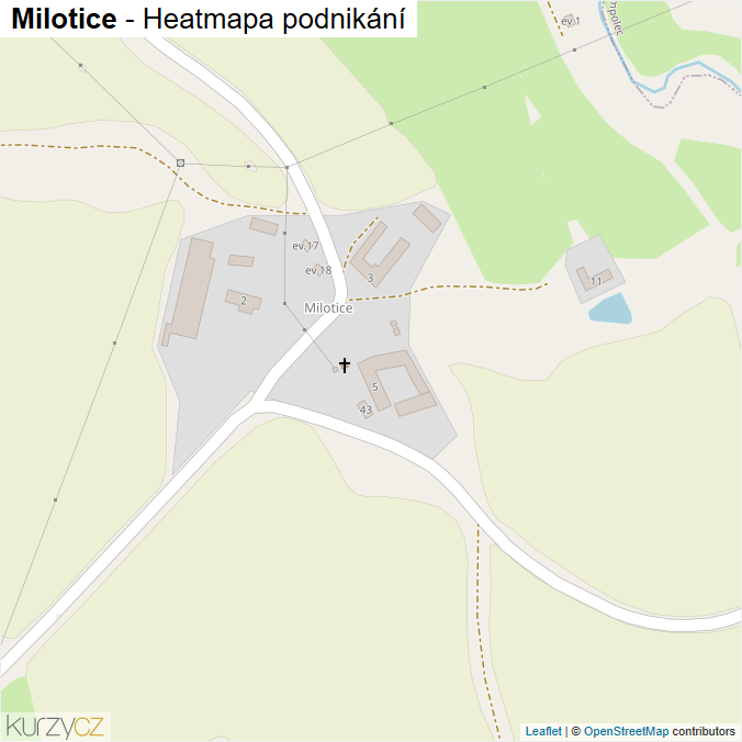 Mapa Milotice - Firmy v části obce.