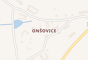 Onšovice v obci Dehtáře - mapa části obce