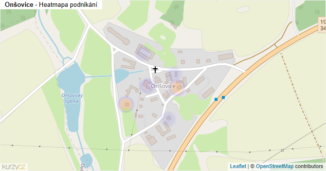 Onšovice - mapa podnikání