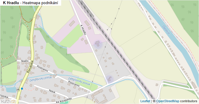 K Hradlu - mapa podnikání