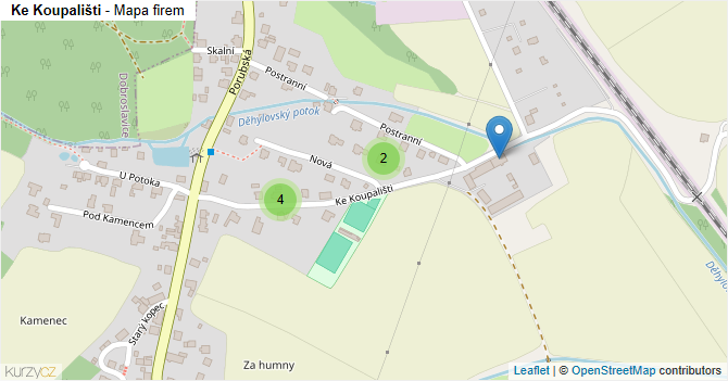 Ke Koupališti - mapa firem