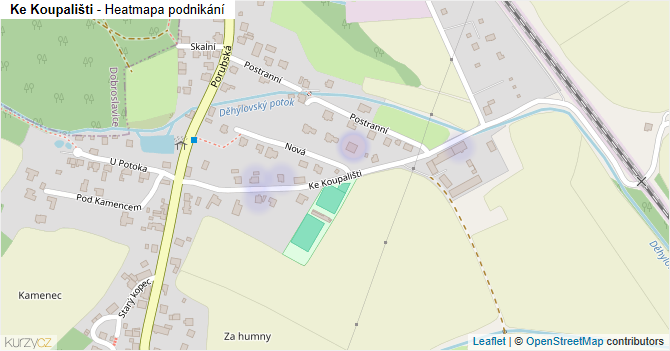 Ke Koupališti - mapa podnikání