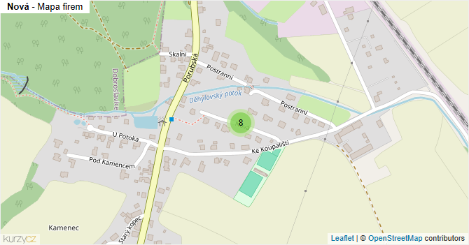Nová - mapa firem