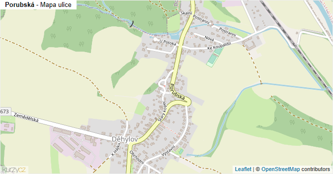 Porubská - mapa ulice