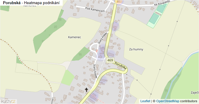 Porubská - mapa podnikání