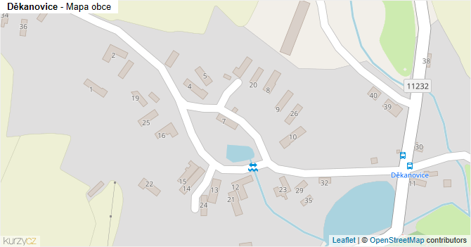 Děkanovice - mapa obce