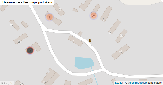 Děkanovice - mapa podnikání