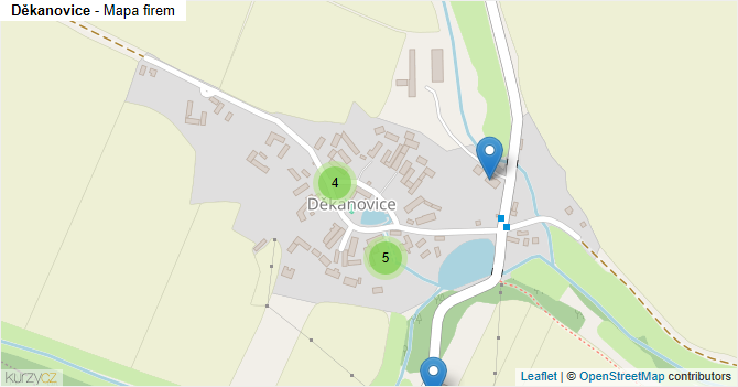 Děkanovice - mapa firem