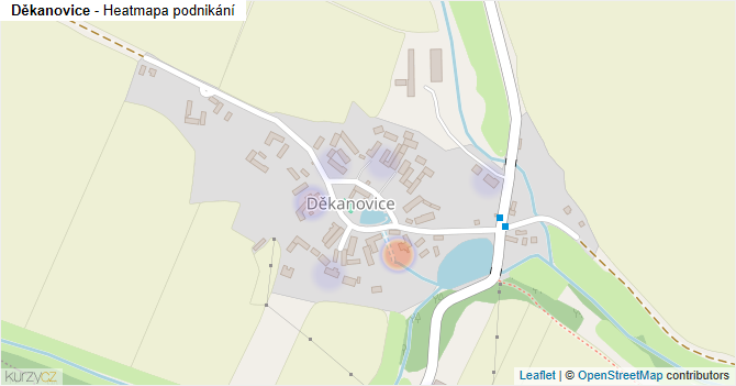 Děkanovice - mapa podnikání