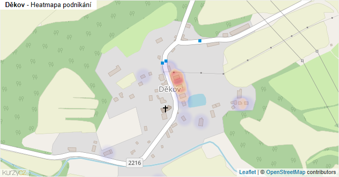 Děkov - mapa podnikání