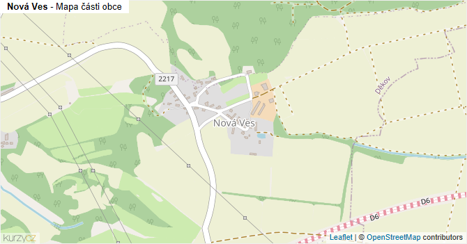 Nová Ves - mapa části obce