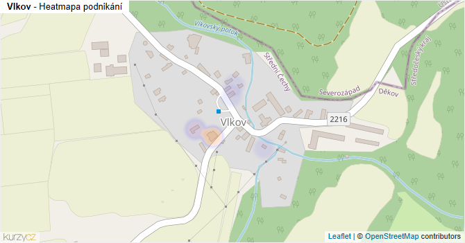 Vlkov - mapa podnikání