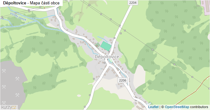 Děpoltovice - mapa části obce