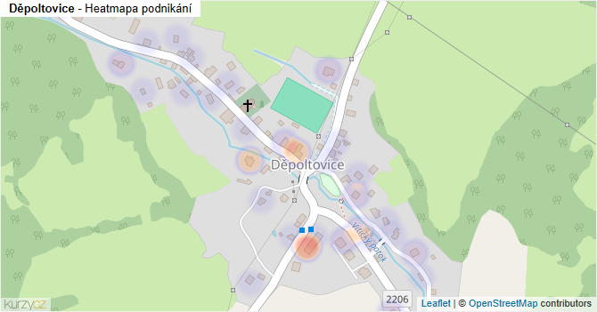 Děpoltovice - mapa podnikání