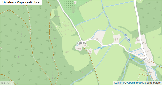 Datelov - mapa části obce