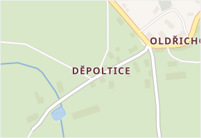 Děpoltice v obci Dešenice - mapa části obce