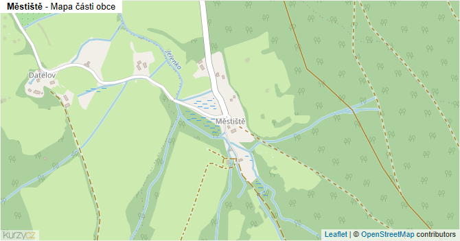 Městiště - mapa části obce