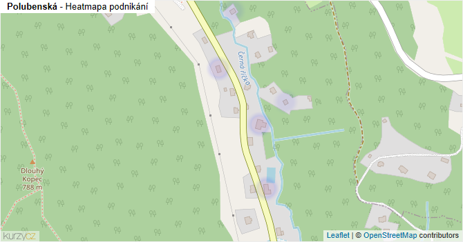 Polubenská - mapa podnikání