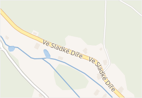 Ve Sladké Díře v obci Desná - mapa ulice