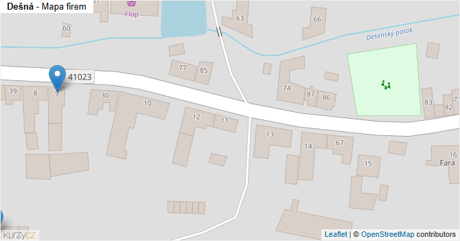 Dešná - mapa firem